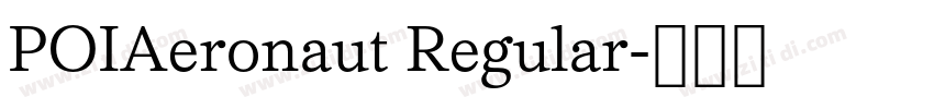 POIAeronaut Regular字体转换